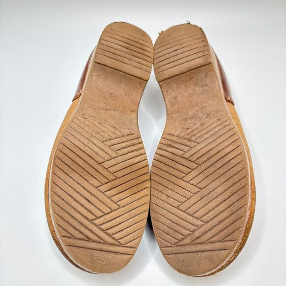 DANSKO Brenna Tan Brown Leather Suede Wood Clogs Boho Womens Size EU 40/ US 10 - Picture 7 of 7